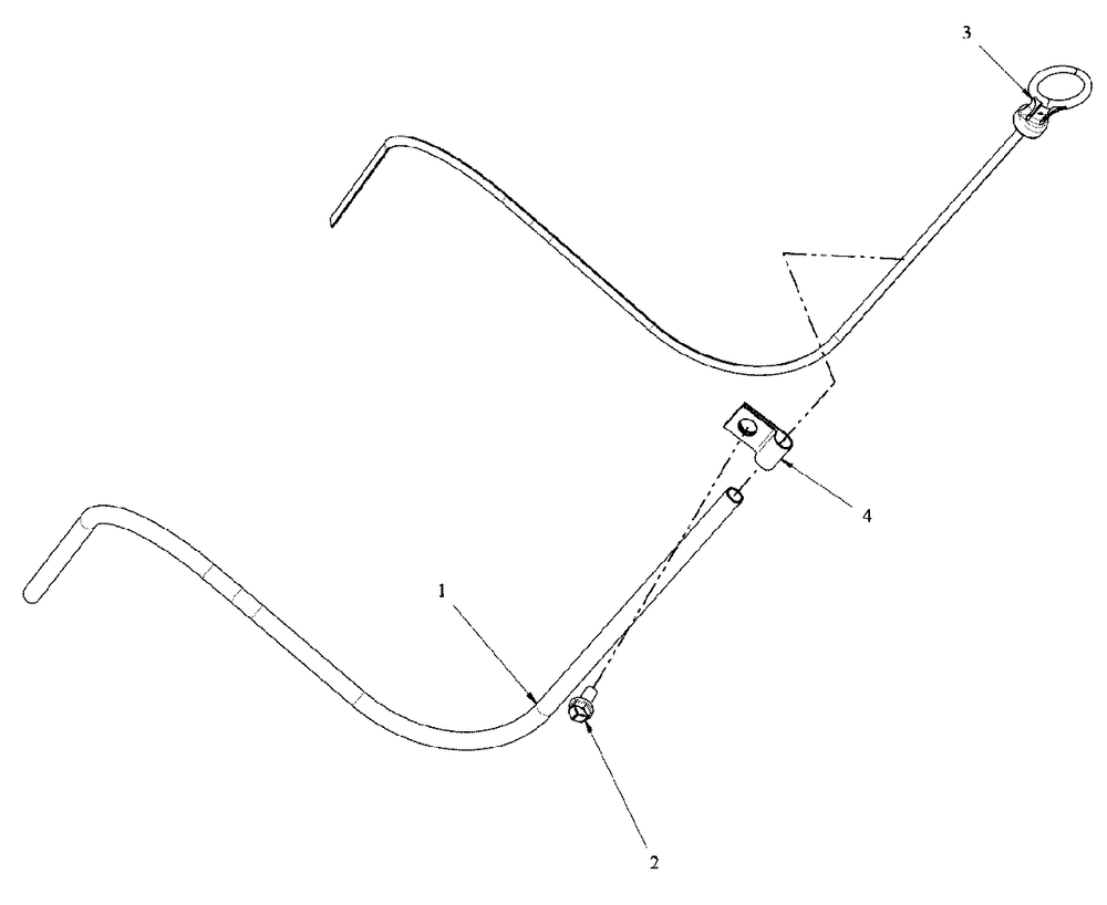 Engine Service Parts - Dipstick And Tube Diagram and Parts List for 076138-00  Briggs and Stratton Generator